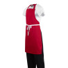 Delantal Rojo con peto de Polialgodón - Whites Chefs Clothing - Fourniresto