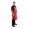 Delantal Rojo con peto de Polialgodón - Whites Chefs Clothing - Fourniresto