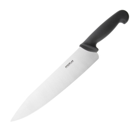 Cuchillo de cocinero negro hoja de 25,5 cm - Hygiplas - Fourniresto