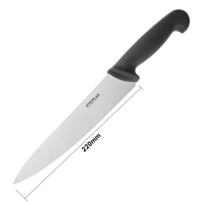 Cuchillo de cocinero negro hoja de 21,5 cm - Hygiplas - Fourniresto