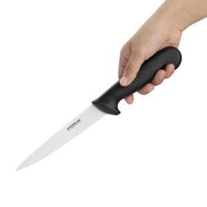 Cuchillo de filete negro de 15 cm - Hygiplas - Fourniresto