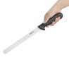 Cuchillo de trinchar dentado negro hoja de 25,5 cm - Hygiplas - Fourniresto