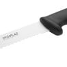 Cuchillo de trinchar dentado negro hoja de 25,5 cm - Hygiplas - Fourniresto