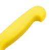 Cuchillo para cortar amarillo con hoja dentada de 25,5 cm - Hygiplas - Fourniresto