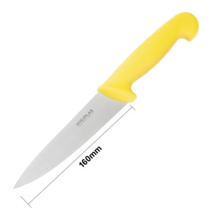 Cuchillo de Cocinero Amarillo Hoja 16 cm - Hygiplas - Fourniresto