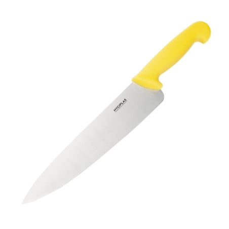 Cuchillo de Cocinero Amarillo Hoja 25,5 cm - Hygiplas - Fourniresto