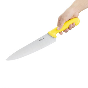 Cuchillo de Cocinero Amarillo Hoja 25,5 cm - Hygiplas - Fourniresto