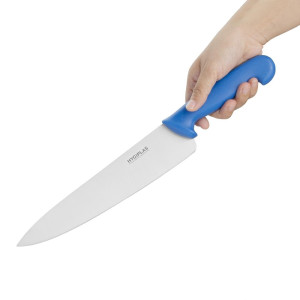 Couteau De Cuisinier Bleu Lame 25,5 Cm - Hygiplas - Fourniresto