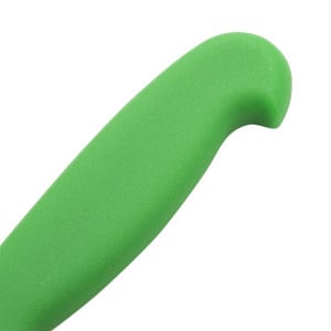 Cuchillo para verduras de hoja dentada verde de 10 cm - Hygiplas - Fourniresto