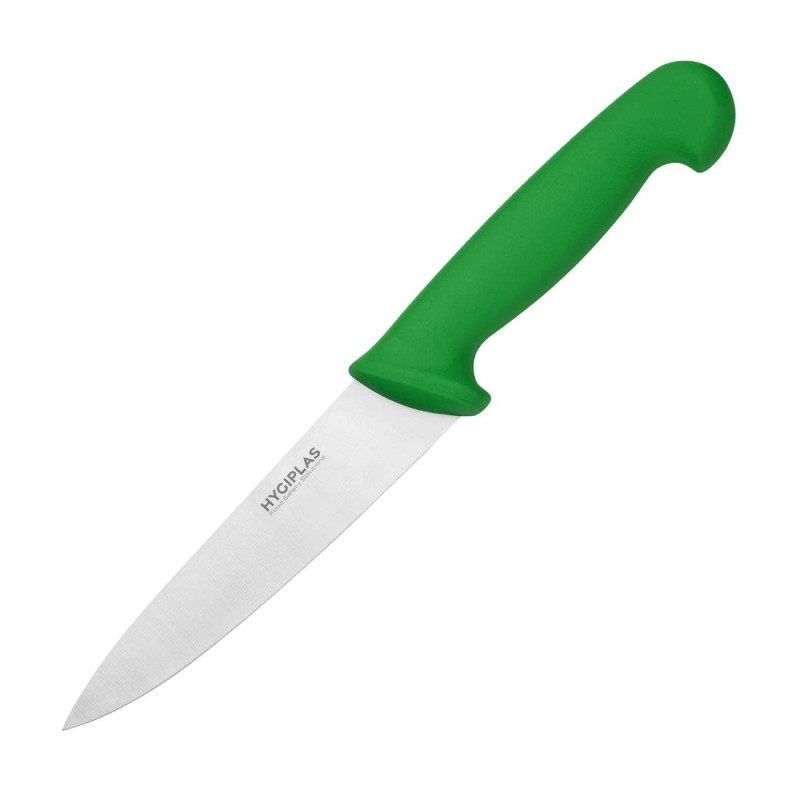 Couteau De Cuisinier Vert Lame 16 Cm - Hygiplas - Fourniresto