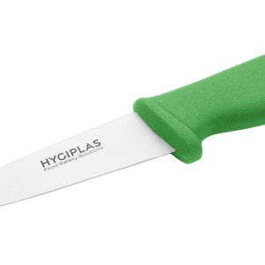 Cuchillo de cocina verde hoja de 9 cm - Hygiplas - Fourniresto