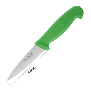 Cuchillo de cocina verde hoja de 9 cm - Hygiplas - Fourniresto