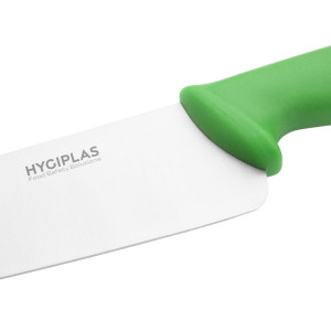 Cuchillo de Cocinero Verde Hoja 25,5 cm - Hygiplas - Fourniresto