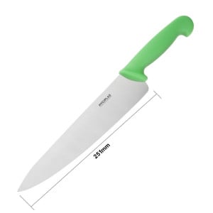 Cuchillo de Cocinero Verde Hoja 25,5 cm - Hygiplas - Fourniresto