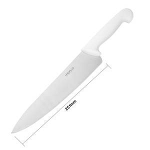 Cuchillo de Cocinero Blanco Hoja 25,5 cm - Hygiplas - Fourniresto