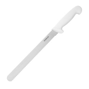 Cuchillo para cortar blanco con hoja dentada de 25,5 cm - Hygiplas - Fourniresto