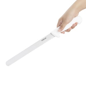 Cuchillo para cortar blanco con hoja dentada de 25,5 cm - Hygiplas - Fourniresto