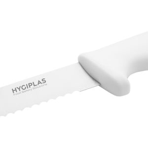 Cuchillo para cortar blanco con hoja dentada de 25,5 cm - Hygiplas - Fourniresto