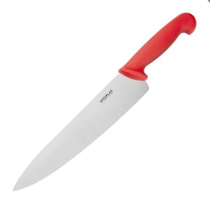 Cuchillo de Cocinero Rojo Hoja 25,5 cm - Hygiplas - Fourniresto