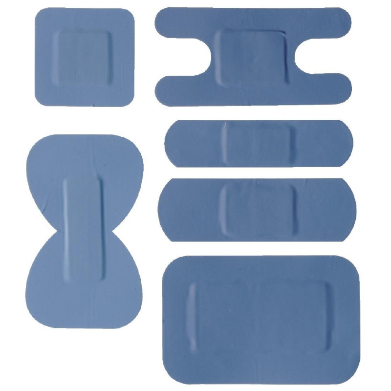 Assorted Blue Bandages - Pack of 100 - FourniResto - Fourniresto