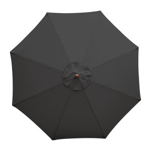 Parasol Negro Redondo Ø 2,5 M - Bolero - Fourniresto