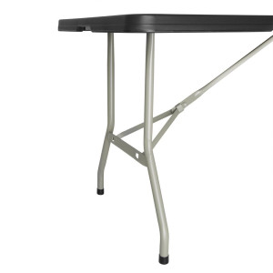 Mesa plegable negra central de 180 cm - Bolero - Fourniresto