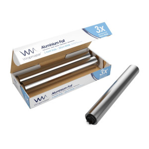 Rollo de papel de aluminio para dispensador compacto 1000 30 m - Lote de 3 - Wrapmaster - Fourniresto