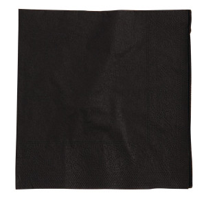 Servilletas de cóctel negras 2 capas 250 x 250 mm - Lote de 2000 - FourniResto - Fourniresto