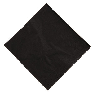 Servilletas de cóctel negras 2 capas 250 x 250 mm - Lote de 2000 - FourniResto - Fourniresto