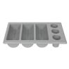 Bandeja de cubiertos gris con 6 compartimentos GN 1/1 325 x 530 mm - APS - Fourniresto