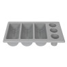 Cutlery Tray Gray with 6 Compartments GN 1/1 325 x 530 mm - APS - Fourniresto