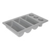 Cutlery Tray Gray with 6 Compartments GN 1/1 325 x 530 mm - APS - Fourniresto