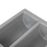 Bandeja de cubiertos gris con 6 compartimentos GN 1/1 325 x 530 mm - APS - Fourniresto