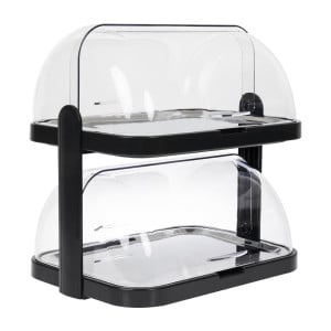 Vitrina refrigerada de 2 niveles con tapa abatible 440 x 320 mm - APS - Fourniresto