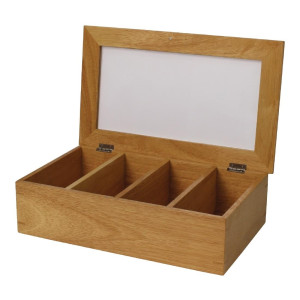 Caja de té de 335 x 200 mm de hevea - Olympia - Fourniresto