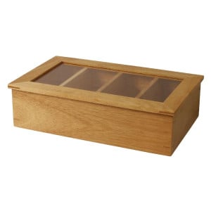 Caja de té de 335 x 200 mm de hevea - Olympia - Fourniresto