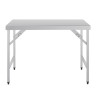 Mesa plegable de acero inoxidable 1200 mm - Vogue - Fourniresto