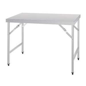 Mesa plegable de acero inoxidable 1200 mm - Vogue - Fourniresto