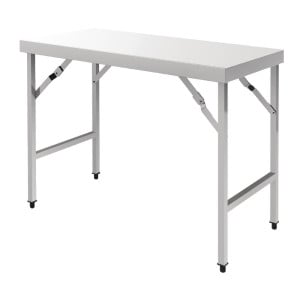 Mesa plegable de acero inoxidable 1200 mm - Vogue - Fourniresto