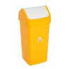 Cubo de basura amarillo de polipropileno con tapa abatible de 50 L - Scot Young - Fourniresto