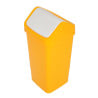 Cubo de basura amarillo de polipropileno con tapa abatible de 50 L - Scot Young - Fourniresto