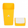 Cubo de basura amarillo de polipropileno con tapa abatible de 50 L - Scot Young - Fourniresto