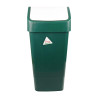 Cubo de basura verde de polipropileno con tapa abatible de 50 L - Scot Young - Fourniresto