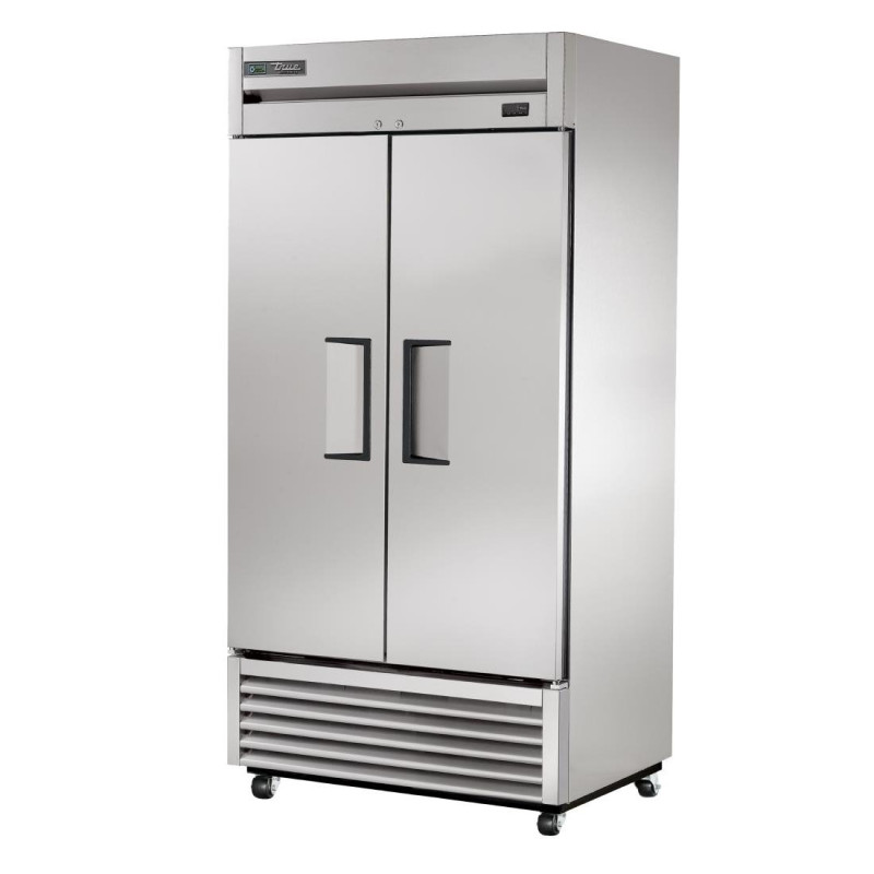 Armario refrigerado positivo de acero inoxidable y aluminio de 2 puertas 991 L - TRUE - Fourniresto