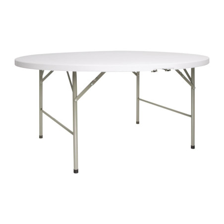 Table Ronde Pliable Au Centre Blanche Ø 1530 Mm - Bolero - Fourniresto