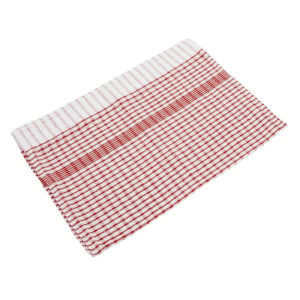 Red Poly Cotton Tea Towel - Pack of 10 - Vogue - Fourniresto