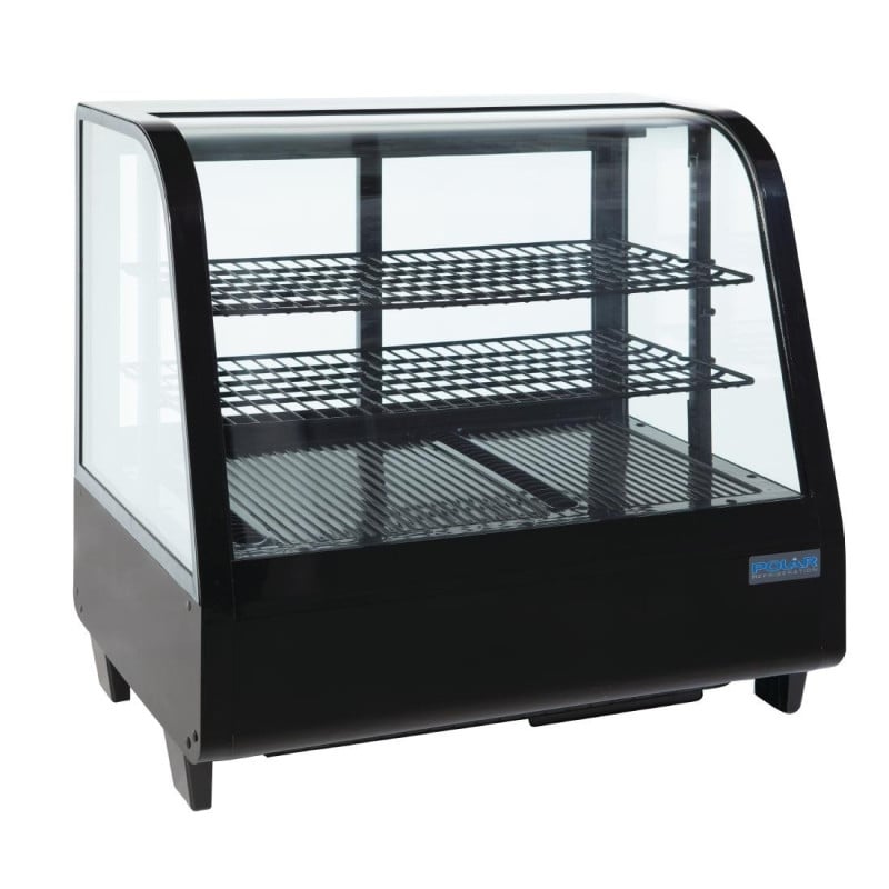 Vitrina refrigerada de mostrador negra 100 L - Polar - Fourniresto