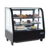 Black 100 L Countertop Refrigerated Display Case - Polar - Fourniresto