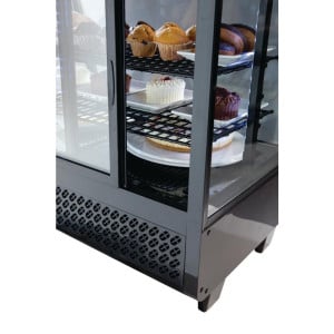 Vitrina refrigerada de mostrador negra 100 L - Polar - Fourniresto