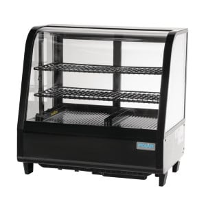 Vitrina refrigerada de mostrador negra 100 L - Polar - Fourniresto